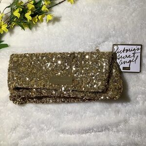 Victoria's Secret Sparkling Gold Clutch